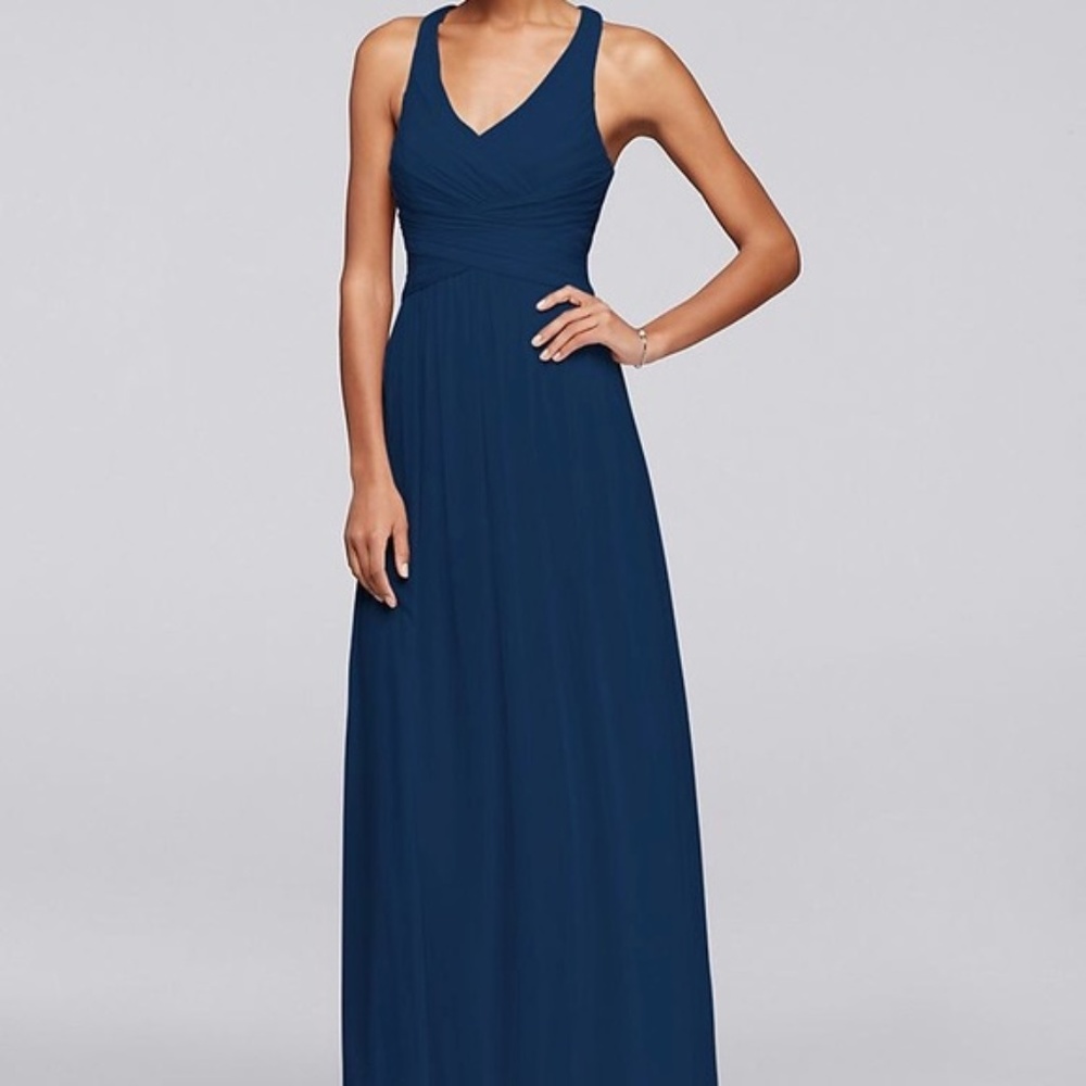 David's Bridal Bridesmaid Dress Marine W10974